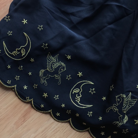 ModCloth Mystic Gold Embroidered Black Skirt - Picture 4 of 8
